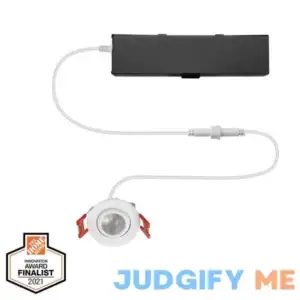 Commercial Electric 2 in. White Gimble LED Integrated Trimless Recessed Lighting Kit