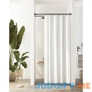 70 in. W x H White Recycled Cotton 100% Waterproof Fabric Showe