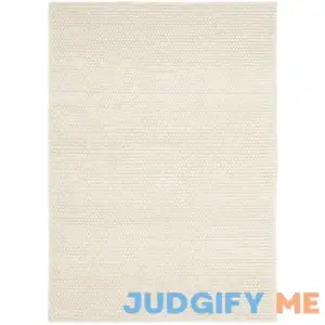Elle Handmade Flatweave Wool/Cotton Ivory Area Rug Birch Lane Rug