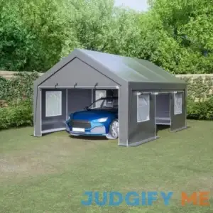 13 ft. x 20 ft. Outdoor Gray Roof Canopy Tent Heavy-Duty Steel Carport with Removable Sidewalls