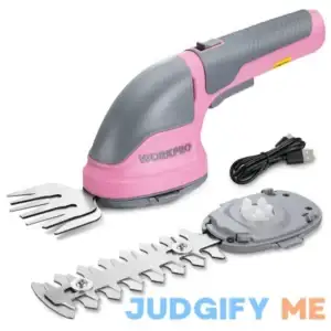 WORKPRO Cordless Grass Shear & Shrubbery Trimmer 2 in 1 Handheld Hedge Trimmer Electric Grass Trimmer Hedge Shears/Grass Cutter Rechargeable