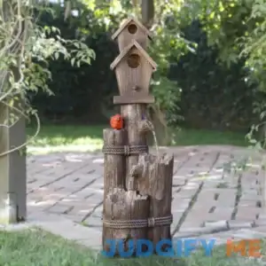 Alpine Corporation Birdhouse Cardinal Fountain