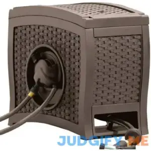 Suncast Aquawinder 125' Wicker Garden Hose Reel Lightweight Portable Hands