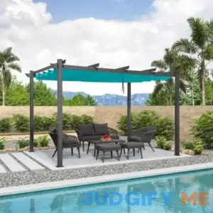 Purple Leaf 10' x Outdoor Retractable Pergola Canopy