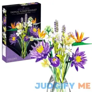 Water Lily Flower Bouquet Building Sets with Fancy Box Unique Gifts for Valentine's Day