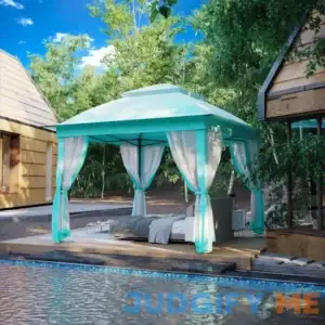 Joyside 11'x11' Pop Up Gazebo for Patios Canopy Tent with Sidewalls Outdoor Gazebo with Mosquito Netting Pop Up Canopy Shelter Wedding Tent