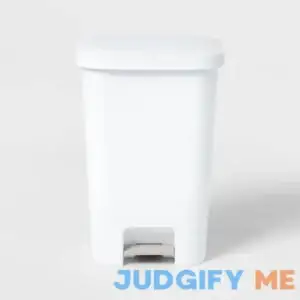 Brightroom 11.9gal Step Trash Can White