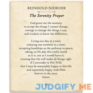 Reinhold Niebuhr - Serenity Prayer