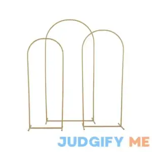 Gold Metal Backdrop Arches by Celebrate It