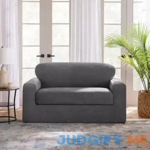 SureFit Cedar Stretch Textured 2 Piece Loveseat Slipcover