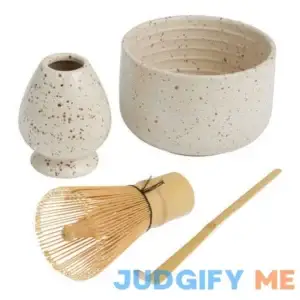 Speckled Ceramic Matcha Bowl and Whisk Tea Gift Set by World Market