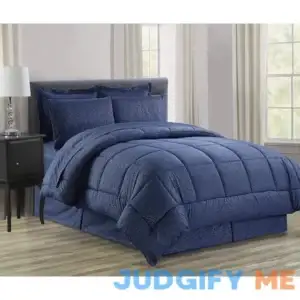 Elegant Comfort 8-Piece Bed-in-a-Bag Pintuck Comforter Set