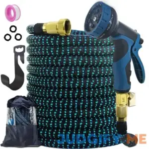Garden Hose Expandable Hose Heavy Duty Flexible Leakproof Expanding Water Hose-10 Pattern High-pressure Water Spray Nozzle & Bag & Plastic Holder. N