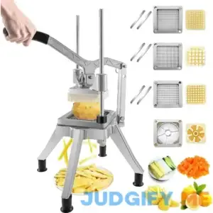 VEVORbrand Commercial Chopper with 4 Replacement Blades Commercial Vegetable Chopper Stainless Steel French Fry Cutter Potato Dicer & Slicer