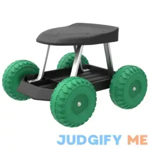 Pure Garden Rolling Garden Work Scooter w/ Tool Tray