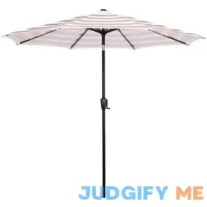 Sun-Ray 9 ft. Round 8-Rib Steel Market Patio Umbrella Beige