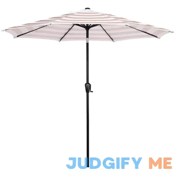 Sun-Ray 9 ft. Round 8-Rib Steel Market Patio Umbrella Beige Sun-Ray 9 ft. Round 8-Rib Steel Market Patio Umbrella Beige