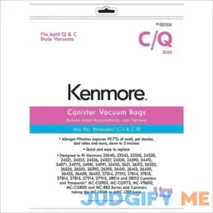 Kenmore 50104 8 Pack Style C/q Canister Vacuum Bags