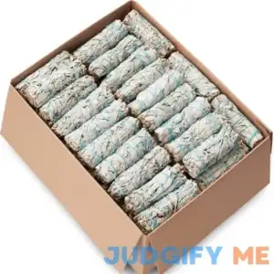 Handcrafted 4 Inch White Sage Sticks Fresh Natural California Sage Smudge Sticks with Instructions & Blessings