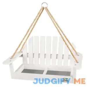 Solution4Patio Expert in Garden Creation Solution4Patio White Swing Wild Bird Feeder for Outside