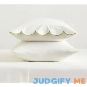 Pottery Barn Monique Lhuillier Delphine Scallop Border Sheet Set