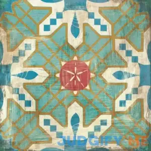 Bohemian Sea Tiles III Bungalow Rose
