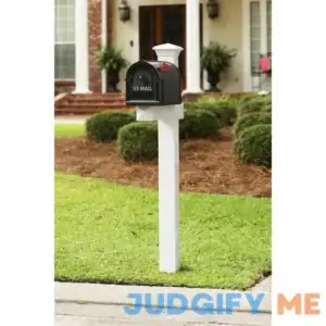 Postal Pro White Polymer 4 x 4 Mount Mailbox Post