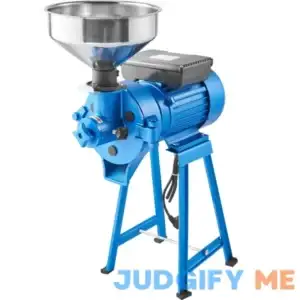 VEVOR Electric Grain Mill Grinder 1500W 110V Spice Grinders Commercial Corn Mill with Funnel