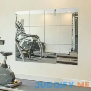 Great Choice Products Gym Mirrors 12 Inch X 12Pcs Wall Mounted Mirror Glass Frameless Full Length Mirr