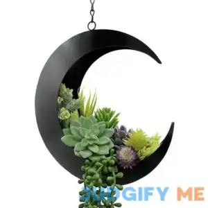 Root Heritage Metal Hanging Moon Planter Hanging Planters for Indoor Plants