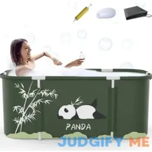 Portable Bathtub Kit Foldable Soaking Bathing Tub for Adults Soaking Standing Bath Tub for Shower Stall