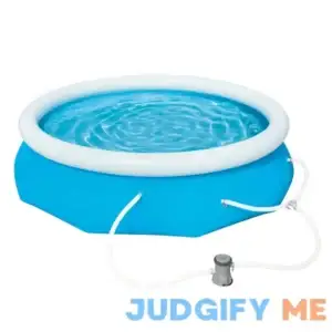 Bluescape Fast Set 10 x 30 Round Inflatable Soft Sided Above Ground Pool Set