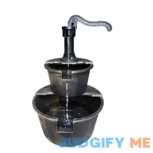 Alpine Two Tier Barrel Pump Bronze Fountain