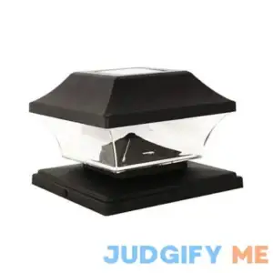 Mainstays Solar Powered Black Outdoor LED Fence Deck Post Cap Light