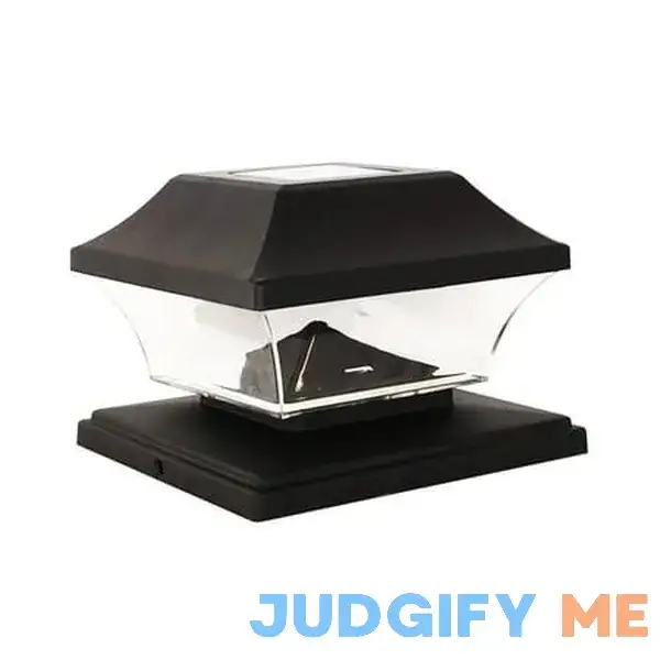 Mainstays Solar Powered Black Outdoor LED Fence Deck Post Cap Light Mainstays Solar Powered Black Outdoor LED Fence Deck Post Cap Light