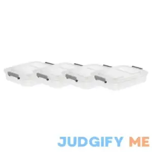 (4 pack) Sterilite 6.2 Qt. Modular Latch Box Plastic