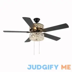 River of Goods Crystal Double-Lit LED Ceiling Fan