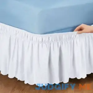 Collections Etc Wrap Around Bed Skirt Easy Fit Elastic Dust Ruffle