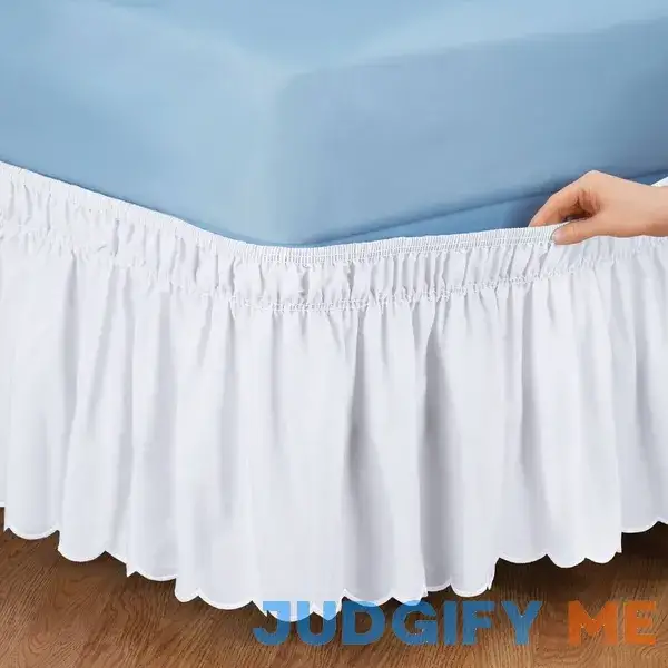 Collections Etc Wrap Around Bed Skirt Easy Fit Elastic Dust Ruffle Collections Etc Wrap Around Bed Skirt Easy Fit Elastic Dust Ruffle