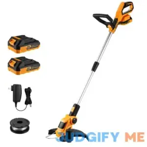 String Trimmer Cordless with 2 Batteries and Charger:DEKOPRO 20V Weed Trimmer&Edger 12 Inch Electric Weed Eater Wacker Cordless for Lawn