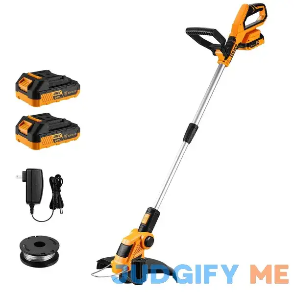 String Trimmer Cordless with 2 Batteries and Charger:DEKOPRO 20V Weed Trimmer&Edger 12 Inch Electric Weed Eater Wacker Cordless for Lawn String Trimmer Cordless with 2 Batteries and Charger:DEKOPRO 20V Weed Trimmer&Edger 12 Inch Electric Weed Eater Wacker Cordless for Lawn