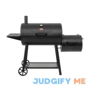 Char-Griller Smokin Champ Charcoal Grill Offset Smoker in Black