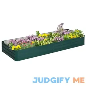 Outsunny 95" x 36" x 12" Galvanized Raised Garden Bed