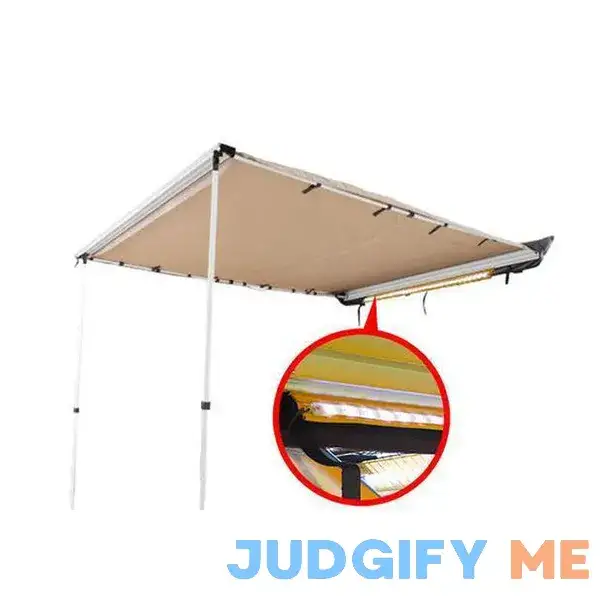 Kickass 6.5' X 8' Heavy Duty Car Roof Awning With LED Light Strip Kickass 6.5' X 8' Heavy Duty Car Roof Awning With LED Light Strip