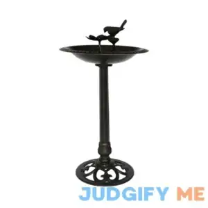 Noble House Fairmont Outdoor Aluminum and Iron Bird Bath
