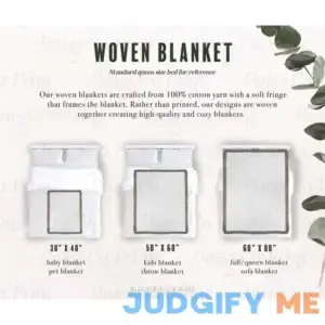 Woven Blanket Size Chart
