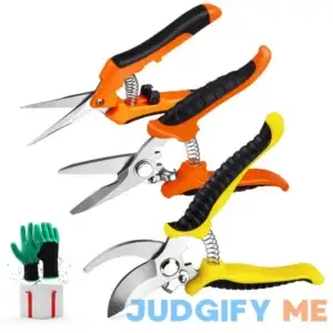 3 Pack Garden Pruning Shears Stainless Steel Blades Handheld Pruners Set With Gardening Gloves