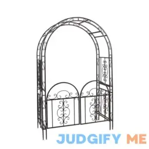 Plow & Hearth Montebello Iron Garden Arbor with Gate