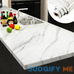 Yenhome White Marble Contact Paper for Kitchen Counter Top Contact Paper Waterproof Self Adhesive Marble Wallpaper Peel And Stick