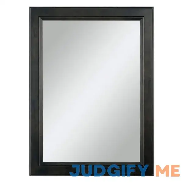 Diamond NOW Goslin 25-in Storm Gray Rectangular Bathroom Mirror Diamond NOW Goslin 25-in Storm Gray Rectangular Bathroom Mirror